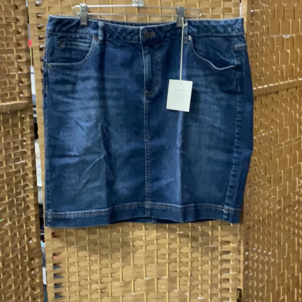 J. Jill Dark Blue Denim Mini Skirt